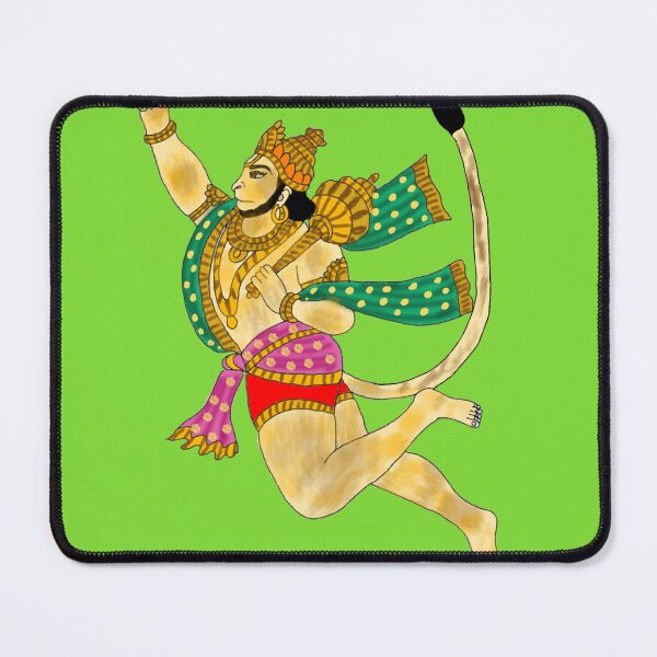 Item preview, Flying Hanuman Artwork | Bajrangbali with Sanjeevani Mountain | Powerful Hindu Wall Decor designed and sold by Harshit_Digital_Arts.