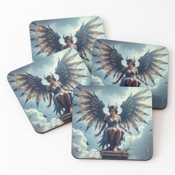 Item preview, Demonic dark angel girl designed and sold by CathryneDelamort.