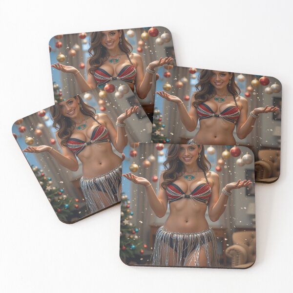 Item preview, Woman in a tinsel bikini ornaments designed and sold by CathryneDelamort.