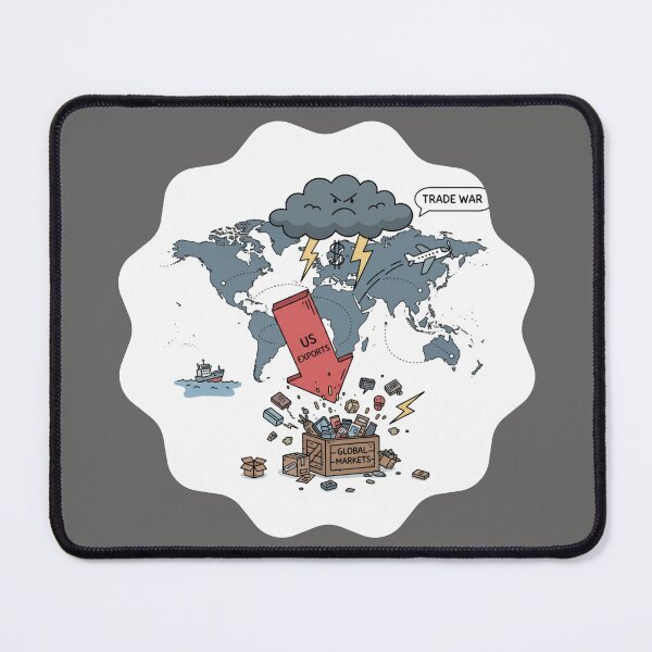 Item preview, Trade War: The Collapse of U.S. Exports and Chaos in Global Markets - Economic Satire designed and sold by DibuHumor.
