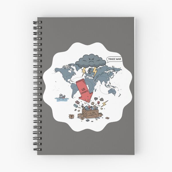 Item preview, Trade War: The Collapse of U.S. Exports and Chaos in Global Markets - Economic Satire designed and sold by DibuHumor.