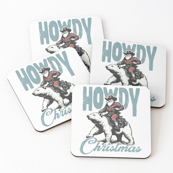 Item preview, Howdy Christmas Cowboy Santa Bear designed and sold by sapnaela.