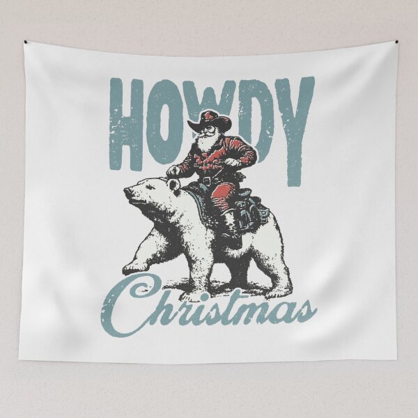 Item preview, Howdy Christmas Cowboy Santa Bear designed and sold by sapnaela.