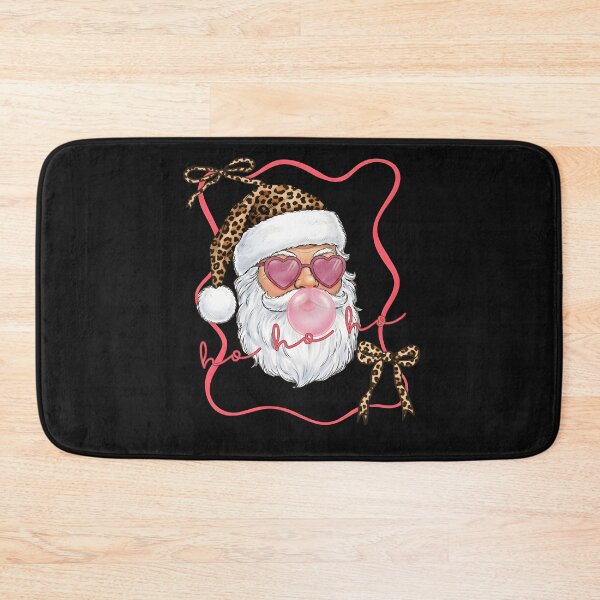 Item preview, Girly Santa Pink Bubblegum Leopard Christmas Art designed and sold by TalalosART.