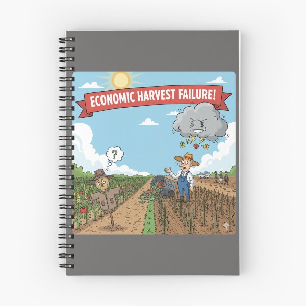 Item preview, Economic Harvest Failure: The Dramatic Crop Failure and Farmer's Losses - Agricultural Satire designed and sold by DibuHumor.