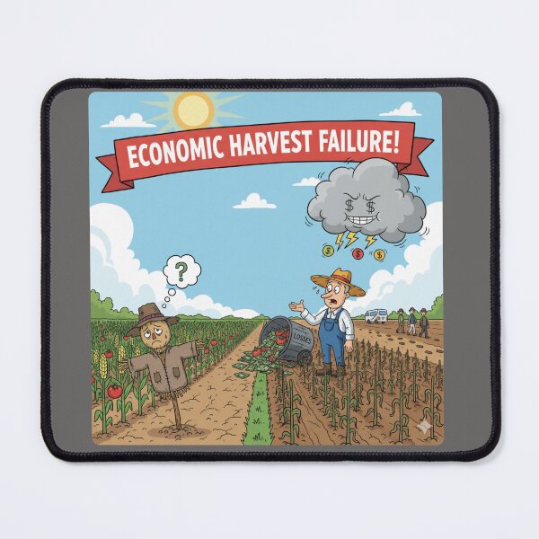 Item preview, Economic Harvest Failure: The Dramatic Crop Failure and Farmer's Losses - Agricultural Satire designed and sold by DibuHumor.