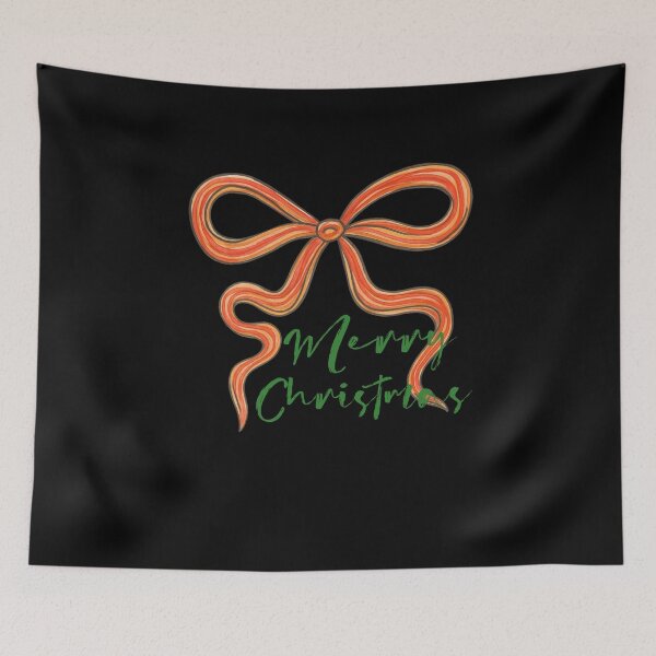 Item preview, Merry Christmas Ribbon Bow Watercolor Design designed and sold by TalalosART.