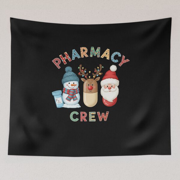 Item preview, Pharmacy Crew Christmas Cute Pills Snowman Santa Reindeer designed and sold by TalalosART.