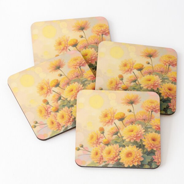 Artikelvorschau, Blumenstrauß aus gelben und rosa Chrysanthemen. Herbst-Mumien entworfen und verkauft von PlaceToBuyGifts.