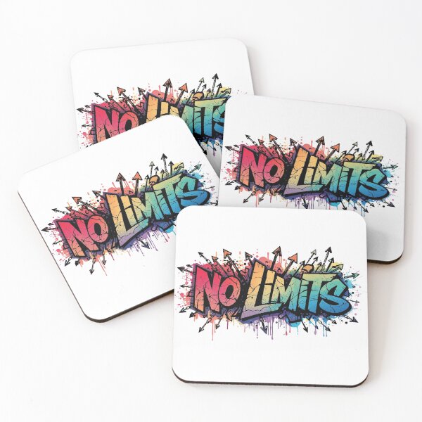 Item preview, NO LIMITS Graffiti Art: Rainbow Motivational Quote Graphic designed and sold by Caira-Design.