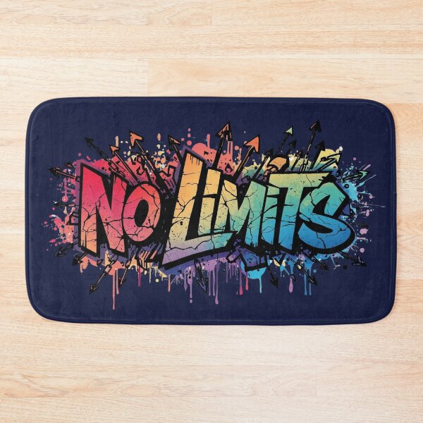 Item preview, NO LIMITS Graffiti Art: Rainbow Motivational Quote Graphic designed and sold by Caira-Design.