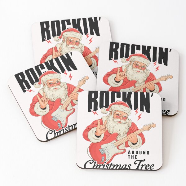 Artikelvorschau, Rock’n Roll Santa E-Gitarre Weihnachtsdesign entworfen und verkauft von TalalosART.