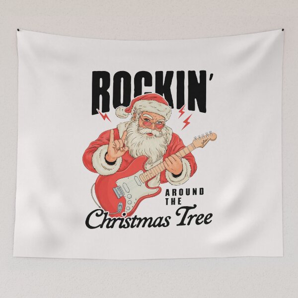 Item preview, Rock’n Roll Santa Electric Guitar Christmas Design designed and sold by TalalosART.