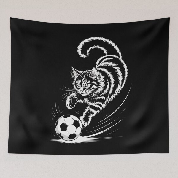 Item preview, Soccer Cat - Cute Cat Kicking a Soccer Ball Design designed and sold by Gogetgiggles.