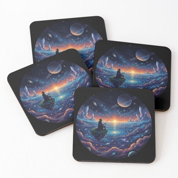 Item preview,  "Galactic Catch of the Day Cosmic Solitude" "Nebula Nomad Starline Fisher" designed and sold by Vibepop.store.
