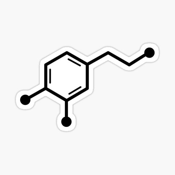 Dopamine Molecule Sticker
