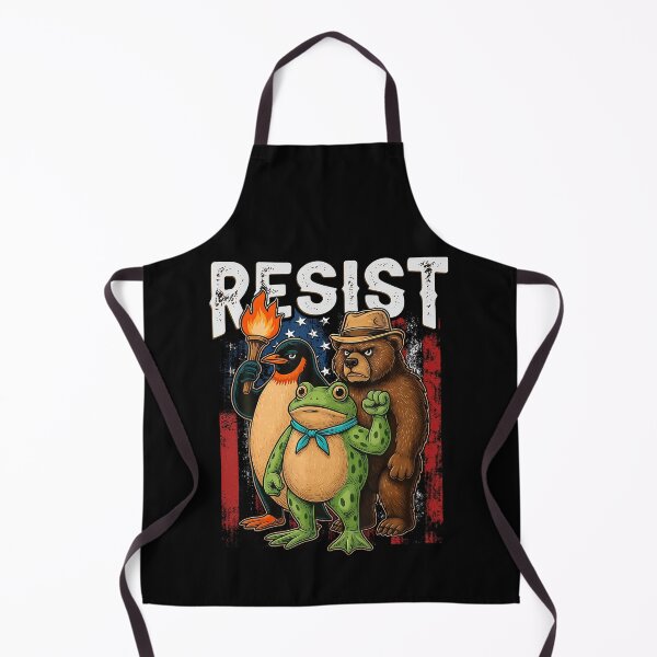 Item preview, Penguin Frog Bear Resist Protest Against Tariffs designed and sold by RosellaBalistre.