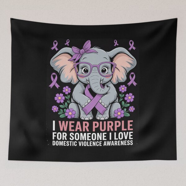 Item preview, Domestic Violence Awareness Cute Elephant Support designed and sold by RansomFlatley.