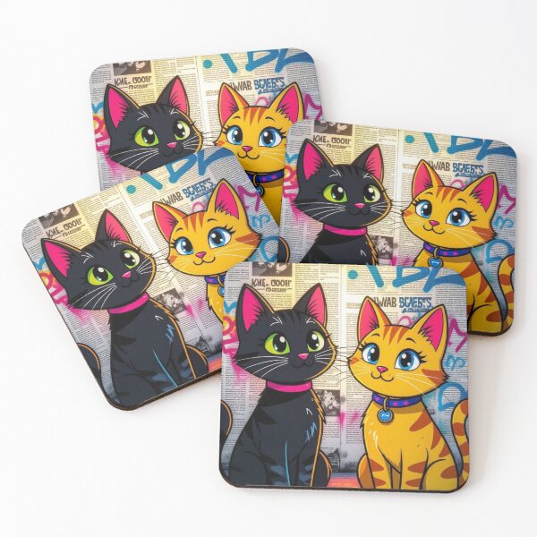 Item preview, Cartoon cats designed and sold by JLeonardoArt.