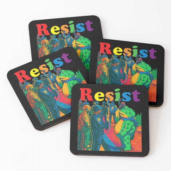 Item preview, Frogs Resist Portland Frog Protest Vintage Activist Freedom designed and sold by RosellaBalistre.