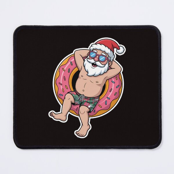 Item preview, Summer Christmas in July Tropical Santa On Pool Summer Santa designed and sold by petrichorsworld.