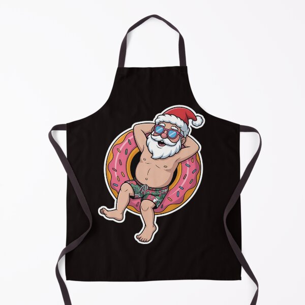 Item preview, Summer Christmas in July Tropical Santa On Pool Summer Santa designed and sold by petrichorsworld.