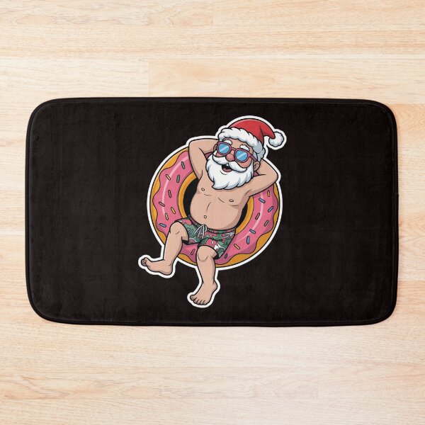 Item preview, Summer Christmas in July Tropical Santa On Pool Summer Santa designed and sold by petrichorsworld.