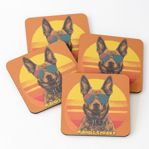 Item preview, Malinois Groove – Retro Cool Dog Art designed and sold by HalsandTyCustom.