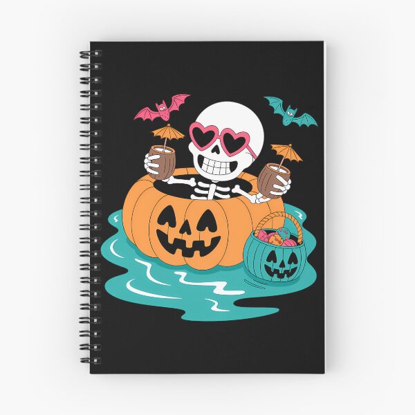 Item preview, Summer Skeleton in Pumpkin Float Cute Spooky Pool Halloween designed and sold by petrichorsworld.