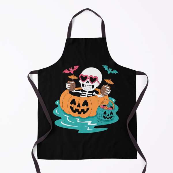 Item preview, Summer Skeleton in Pumpkin Float Cute Spooky Pool Halloween designed and sold by petrichorsworld.