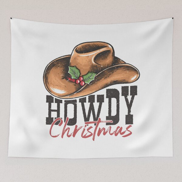 Item preview, Howdy Christmas Cowboy Holiday Hat designed and sold by sapnaela.