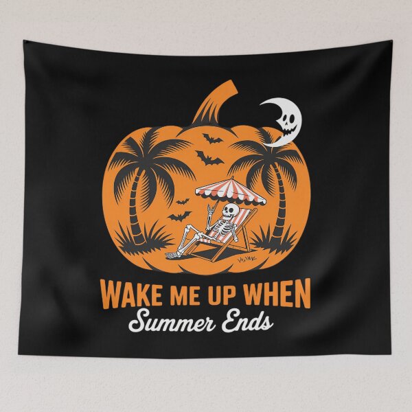 Item preview, Summerween Beach Pumpkin Skeleton Funny Halloween Holiday designed and sold by petrichorsworld.