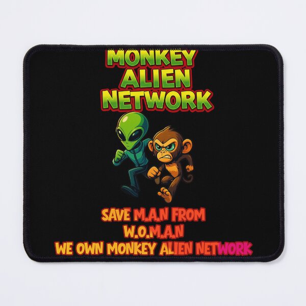 Item preview, Save M.A.N from W.O.M.A.N – Monkey Alien Network Design designed and sold by P3T3CARD.