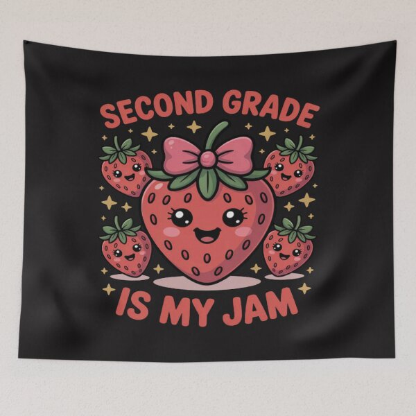 Item preview, Second Grade is My Jam Strawberry Second Grade Teacher designed and sold by Ikwalima.