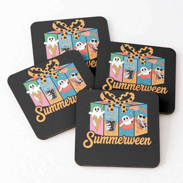 Item preview, Summerween Skeleton Ghost Beach Party Halloween Vibes designed and sold by petrichorsworld.