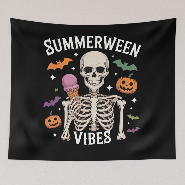 Item preview, Summerween Vibes Skeleton Summer Halloween designed and sold by petrichorsworld.