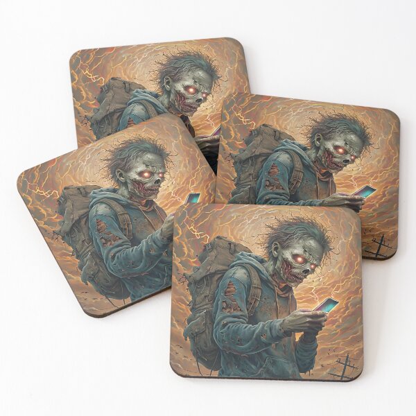Item preview, Zombie with Smartphone - Zombie Apocalypse designed and sold by NightTimeJ.