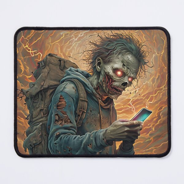 Item preview, Zombie with Smartphone - Zombie Apocalypse designed and sold by NightTimeJ.