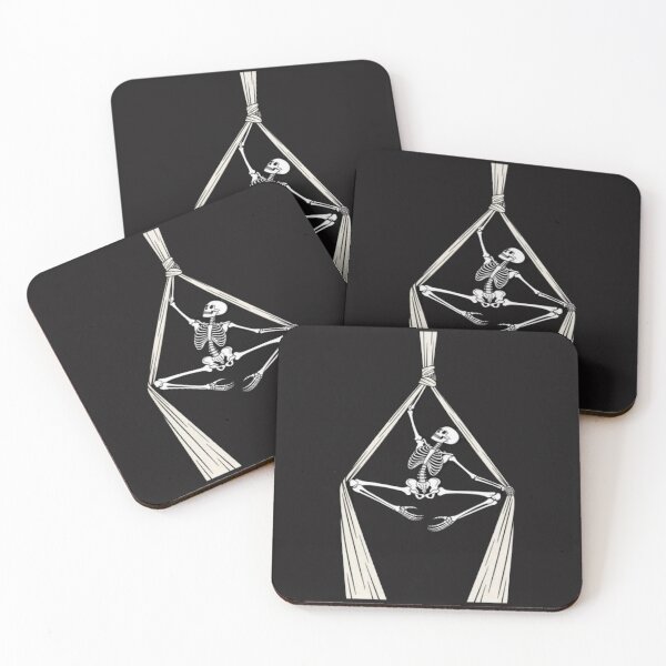 Item preview, Skeleton Aerial Silks Dancing Acrobatics Halloween Spooky designed and sold by Ikwalima.