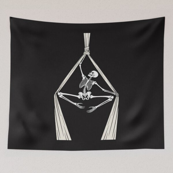 Item preview, Skeleton Aerial Silks Dancing Acrobatics Halloween Spooky designed and sold by Ikwalima.