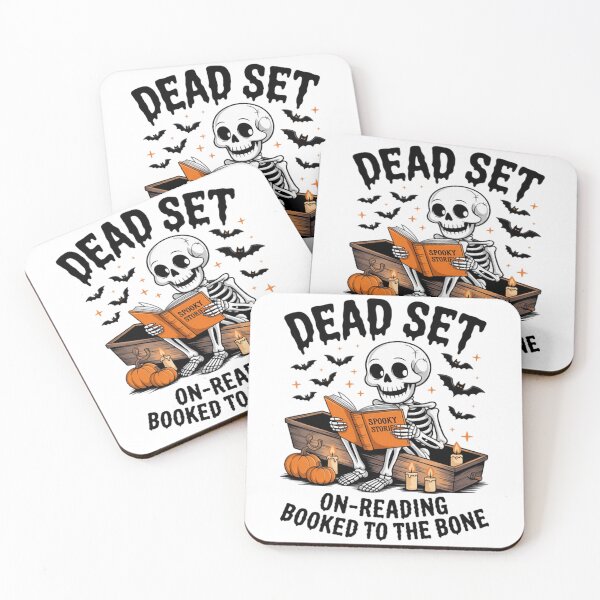 Item preview, Skeleton Dead Set On Reading Booked To The Bone Halloween  designed and sold by Ikwalima.
