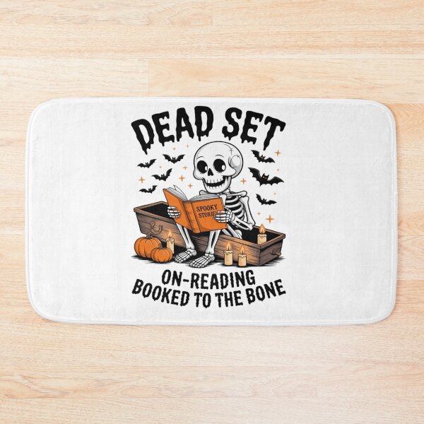 Item preview, Skeleton Dead Set On Reading Booked To The Bone Halloween  designed and sold by Ikwalima.