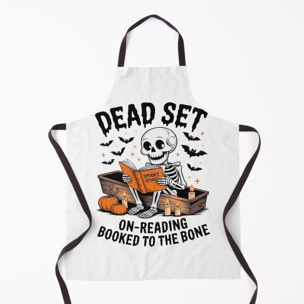 Item preview, Skeleton Dead Set On Reading Booked To The Bone Halloween  designed and sold by Ikwalima.