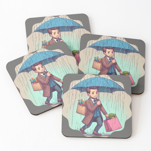Item preview, Rainy Shopping Day: The Super Hero with an Umbrella | Adult Humor designed and sold by DibuHumor.