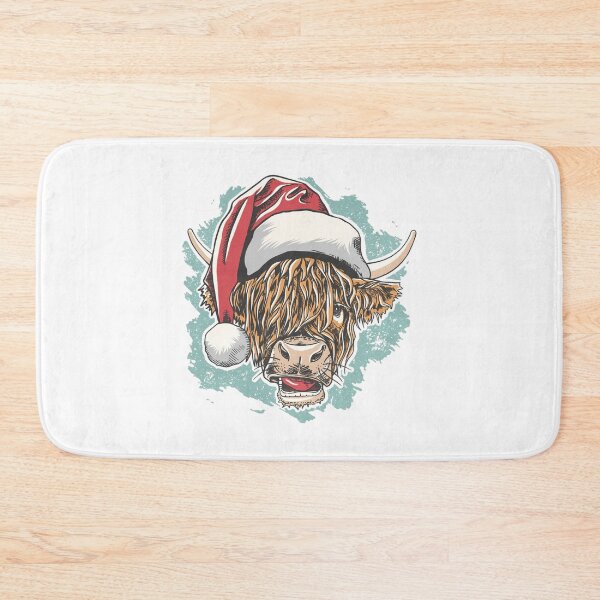 Item preview, Highland Cow Christmas Santa Hat designed and sold by sapnaela.