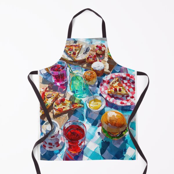 Item preview, Vibrant Summer Picnic – Colorful Food Art with Burgers, Pizza & Lemon Drinks designed and sold by Grafititee.