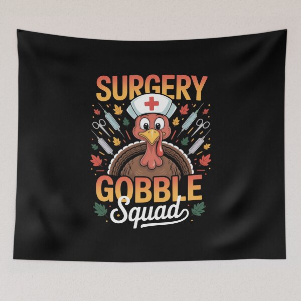 Item preview, Surgery Gobble Squad Turkey Surgical Nurse Thanksgiving designed and sold by KingsLife1994.