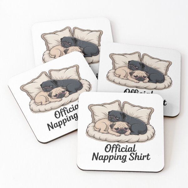 Item preview, Sleeping Pug Lover Dog Official Napping designed and sold by Vastingan.