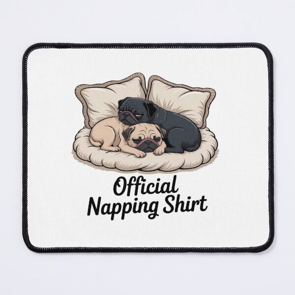 Item preview, Sleeping Pug Lover Dog Official Napping designed and sold by Vastingan.