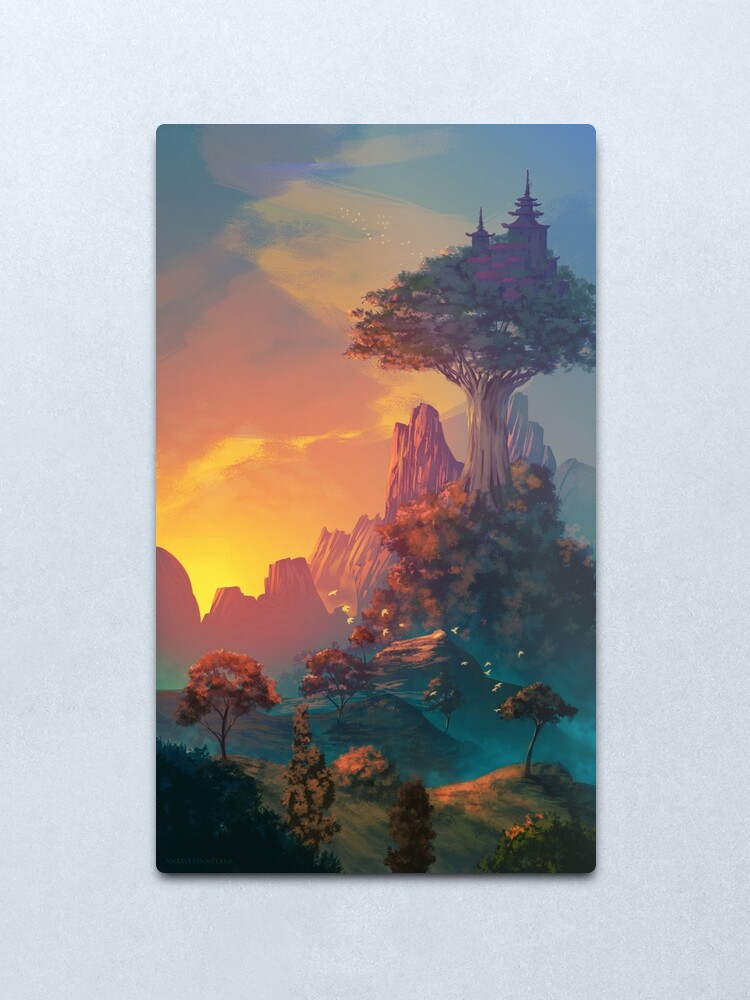 Alternate view of The valley of serenity Metal Print